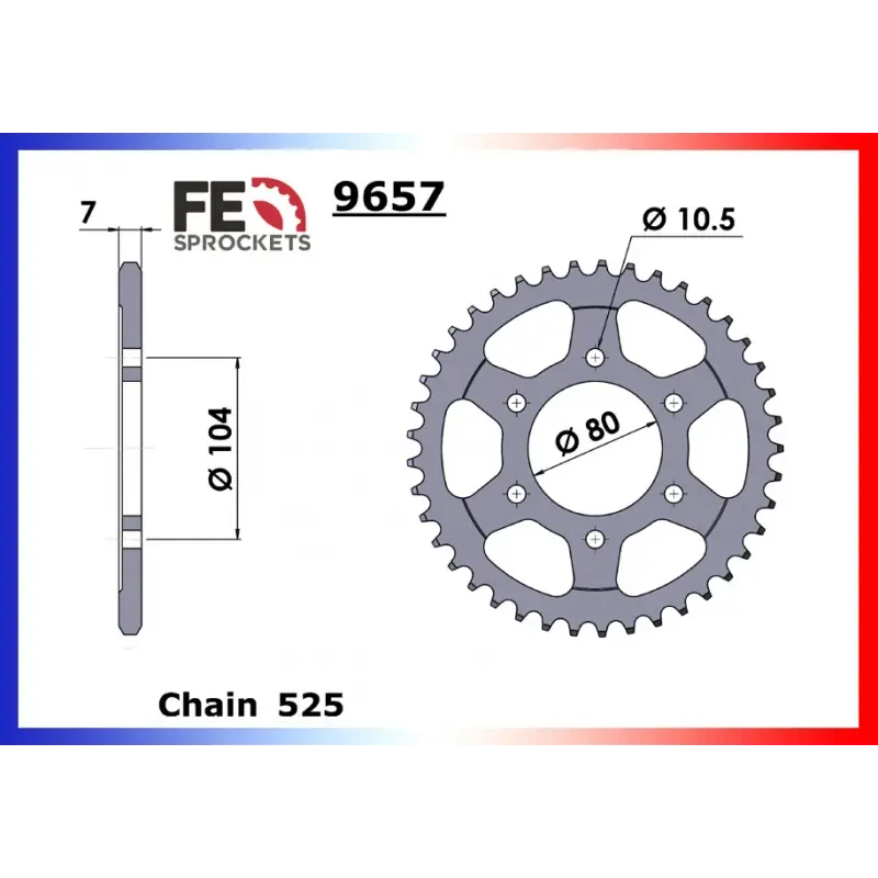 Prix Réduit Couronne Acier 45 dents pour chaine 525 – France Equipement 9216.9657.45
