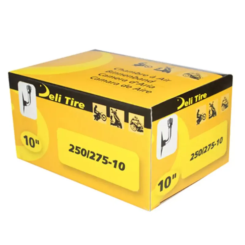 Nouveauté Chambre à Air 10 pouces 2.50×10 à 2.75×10 – DELI Valve Coudée Schrader