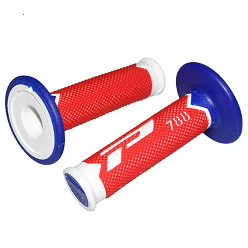 Top Vente Poignées de Guidon - Progrip 788 Off Road Blanc / Rouge / Bleu