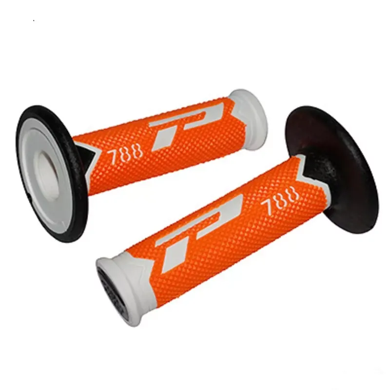 Promotion Poignées de Guidon - Progrip 788 Off Road Blanc / Noir / Orange Fluo