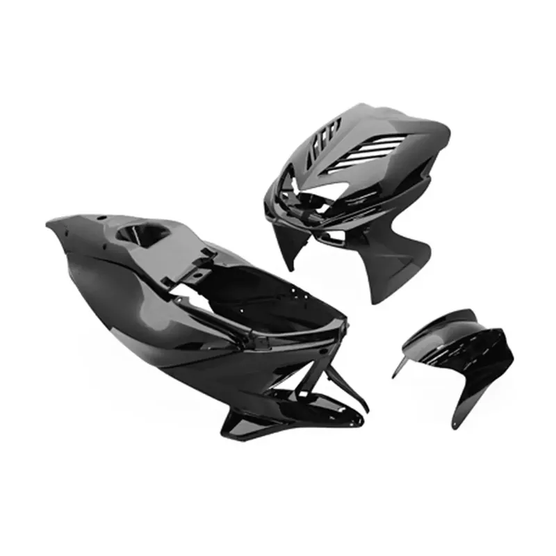 Kit Carénages / Carrosserie MBK Nitro YAMAHA Aerox avant 2013 – Noir brillant Replay Design 8 pièces Dernière Chance