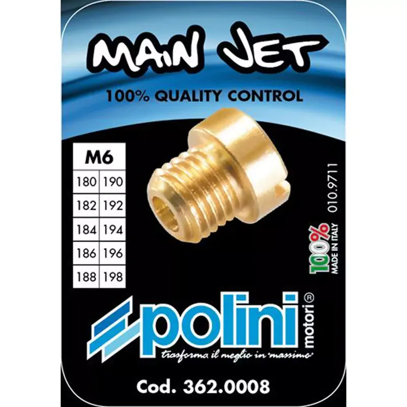 Gicleur Principal DELLORTO PHBN PHVA PHVB 180 à 198 - Coffret de 10 POLINI Remise