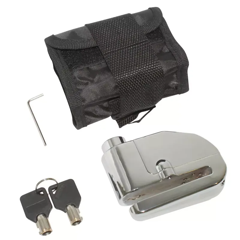 Antivol bloque disque avec alarme 110dB diamètre 6mm chrome Vente Flash