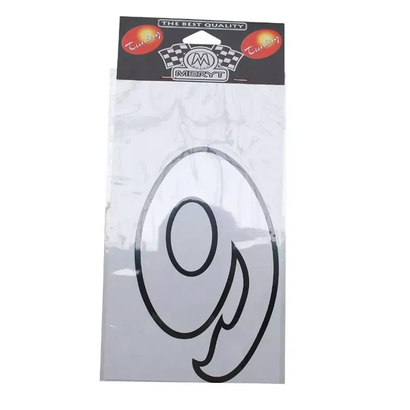 Meilleur Prix Autocollant / Sticker – MERYT Numéro 9 Blanc 13cm