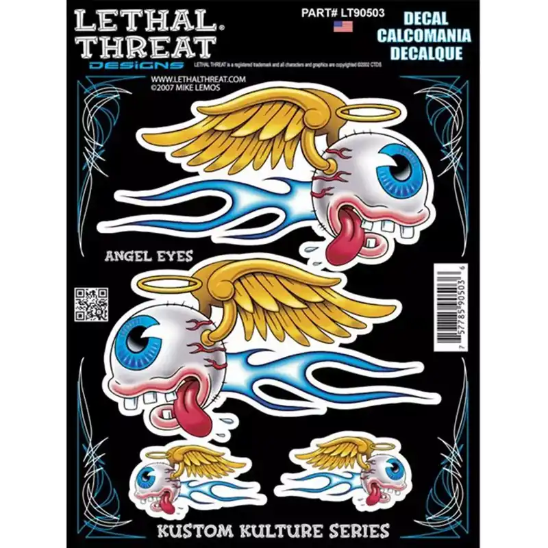 Bon Plan Autocollant / Sticker – LETHAL THREAT Angel Eyes 15 x 20cm