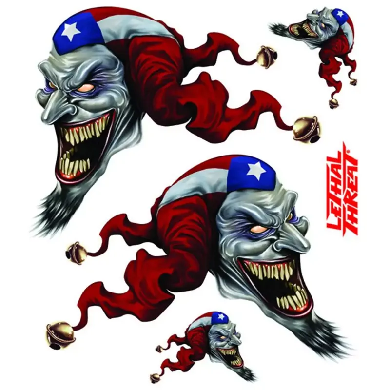 Must-Have Autocollant / Sticker – LETHAL THREAT Pr Jester Set Lt Rt 15 x 20cm