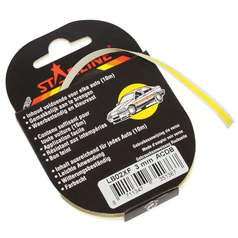 Liseret / Sticker Jante – 3mm Jaune Motip Solidline Marque