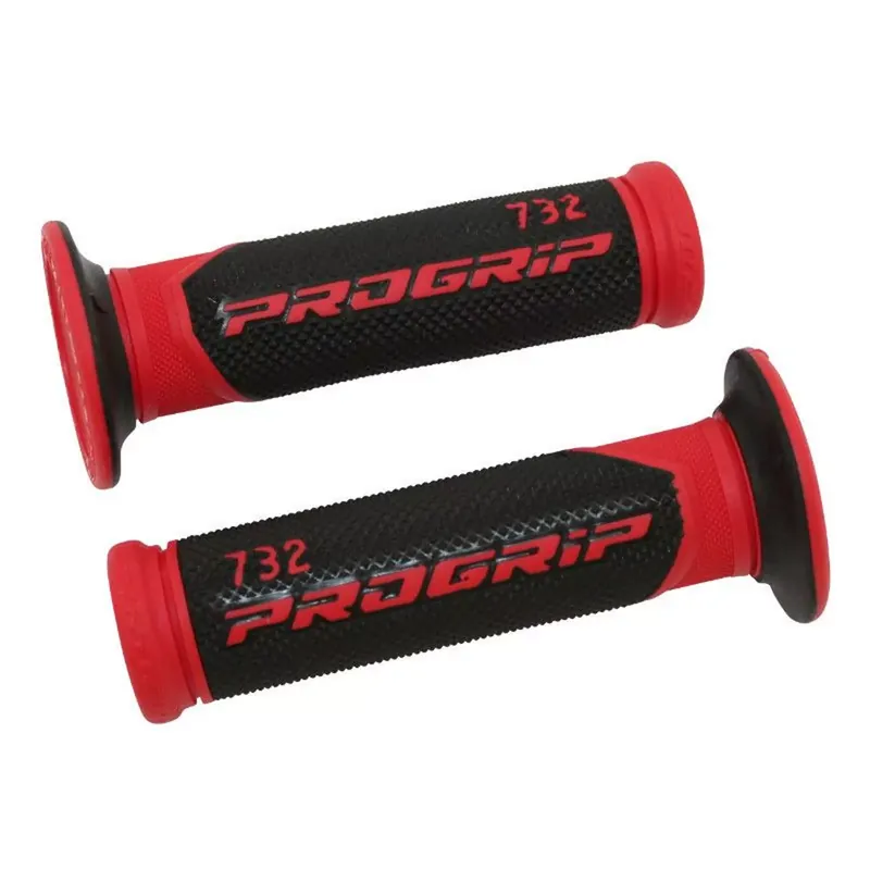 Poignées de Guidon - Progrip 732 Scooter Noir / Rouge Offre Spéciale
