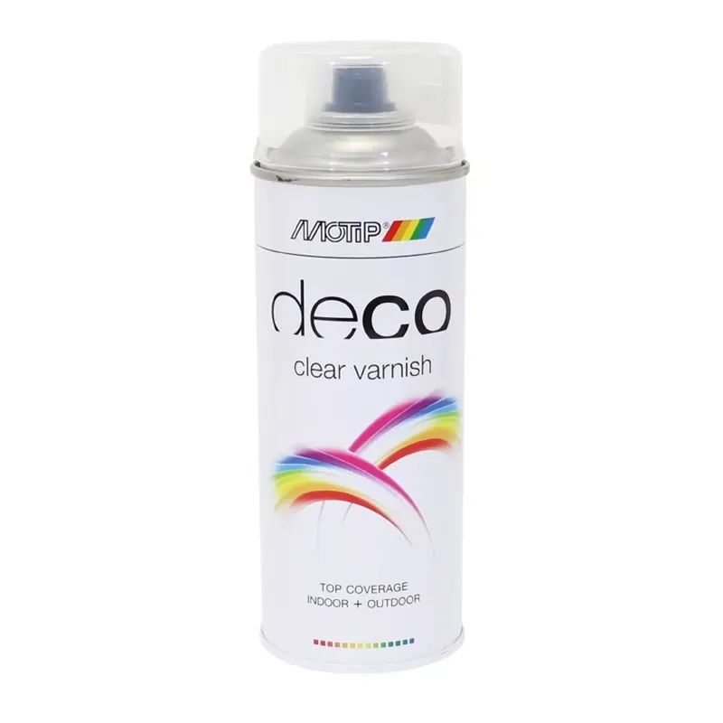 Promotion Bombe Vernis Transparent Brillant - Motip Deco Glycero 400ml