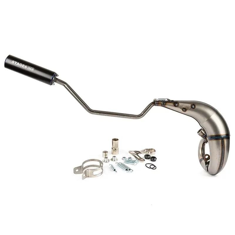 Livraison Express Pot Passage Haut Droit Sherco SE / SM 50 / 77cc – Streetrace CNC Noir / Bleu Stage6