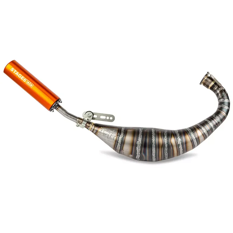 Soldes Pot Passage Bas Derbi E3 E4 90 / 100cc – CNC Orange Stage6 R/T