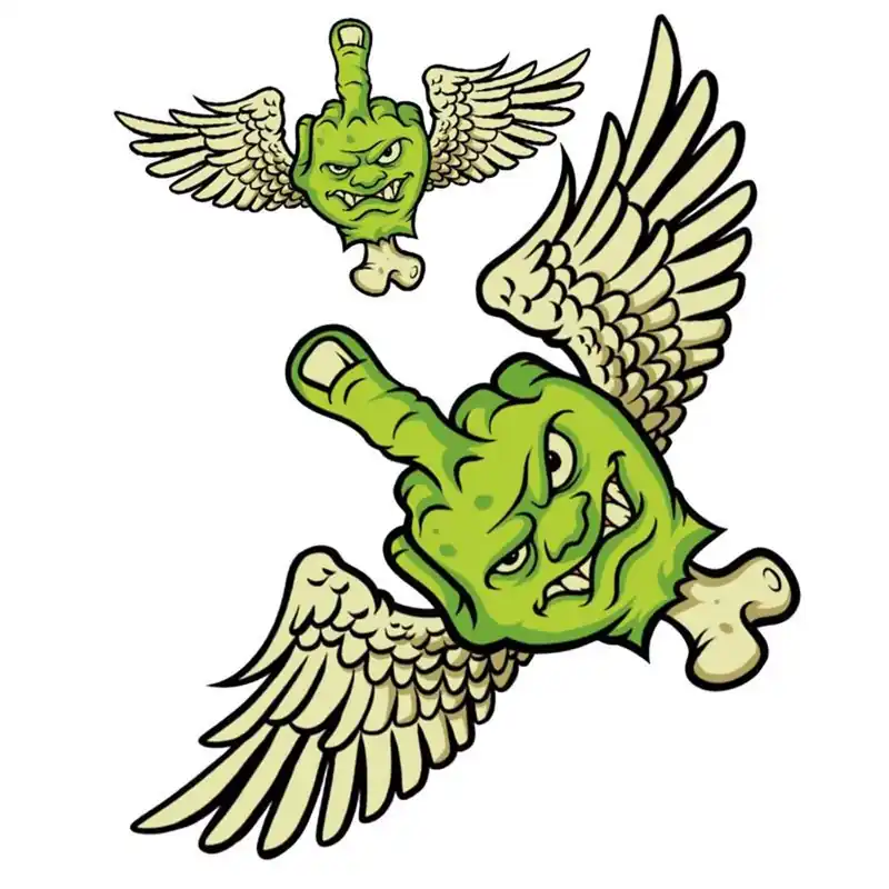 Autocollant / Sticker – LETHAL THREAT Mini Flying Fucks 6 x 8cm Jusqu&rsquo;à Épuisement Des Stocks