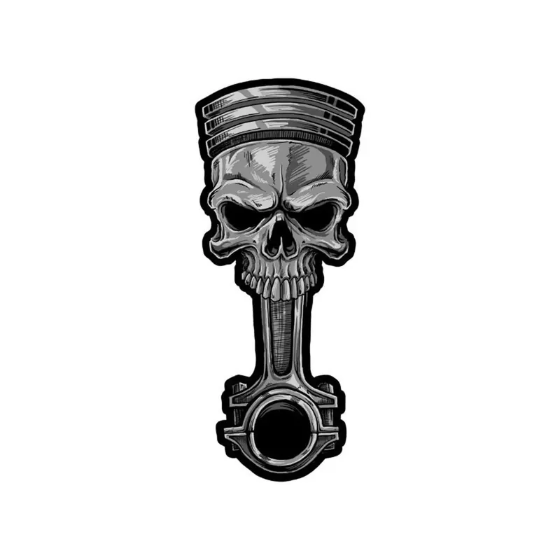 Haute Qualité Autocollant / Sticker – LETHAL THREAT Mini Skull Piston 6 x 8cm
