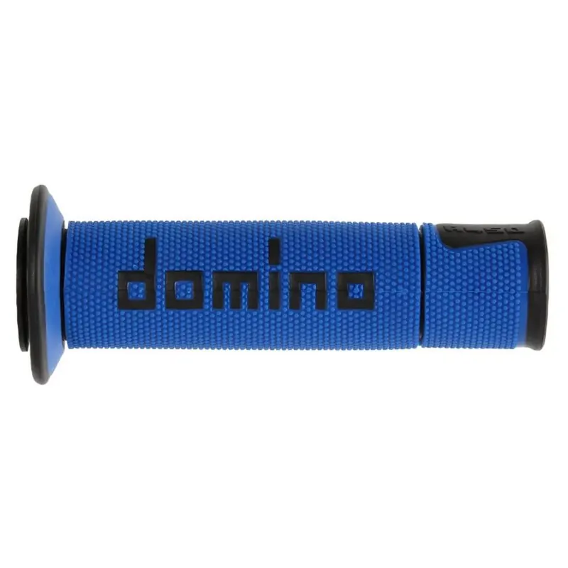 Authentique Poignées de Guidon – Domino Moto On Road Open End A450 Bleu / Noir