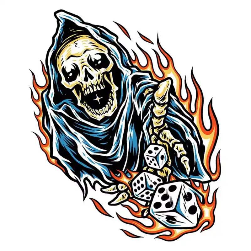 Prix Choc Autocollant / Sticker – LETHAL THREAT Mini Dice Reaper 6 x 8cm