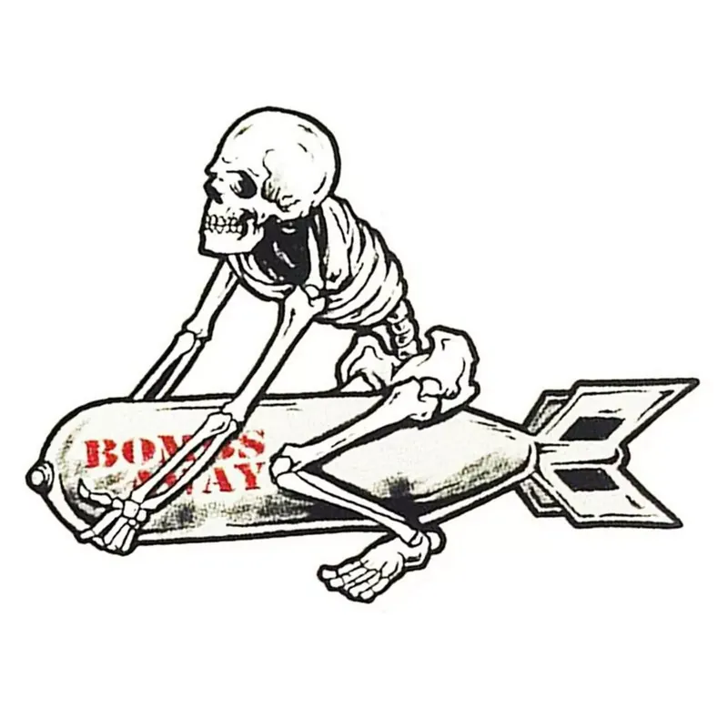 Prix Cassé Autocollant / Sticker – LETHAL THREAT Mini Bombs Away Skeleton 6 x 8cm