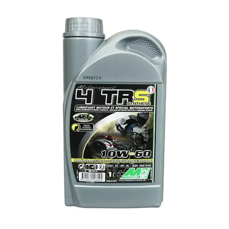 Authentique Huile Moteur 4T – 10W60 TRS Minerva Oil 1L
