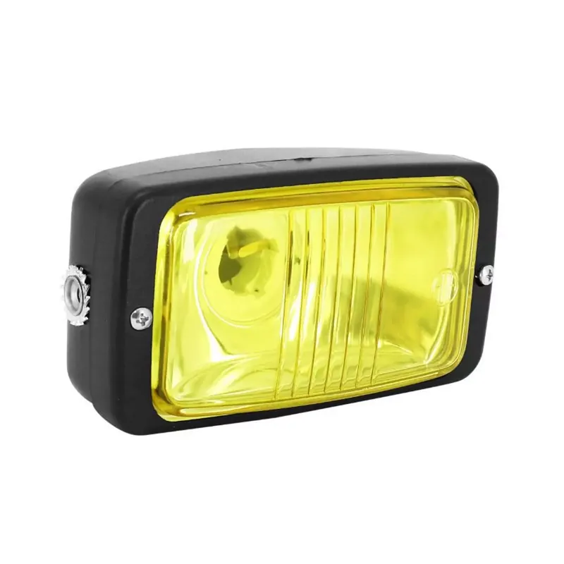 Phare Rectangle MBK Kansas Peugeot 103 MVL BA20D 140mm – Noir / vitre Jaune Vente Directe