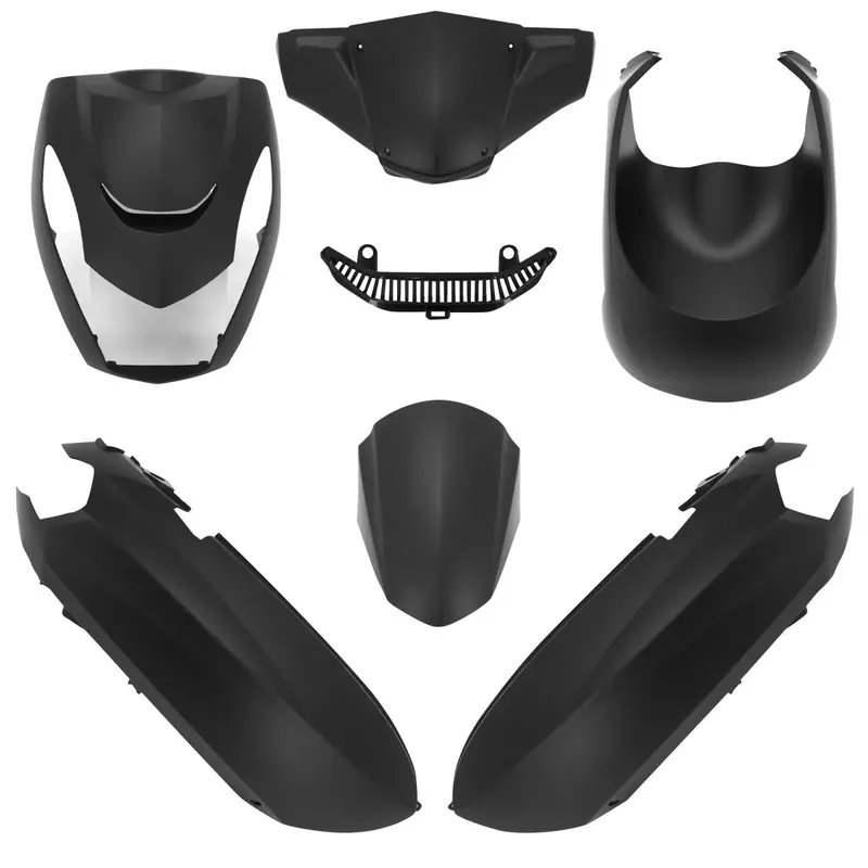 Kit Carénages / Carrosserie Peugeot Kisbee 2T / 4T à partir de 2010 – Noir Mat 6 pièces Offre Du Jour
