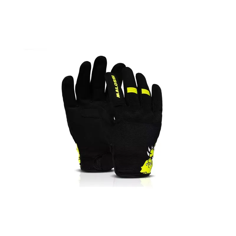 Jusqu&rsquo;à Épuisement Des Stocks Gants Moto – Malossi M-Gloves Printemps / été – Noir / Jaune XS
