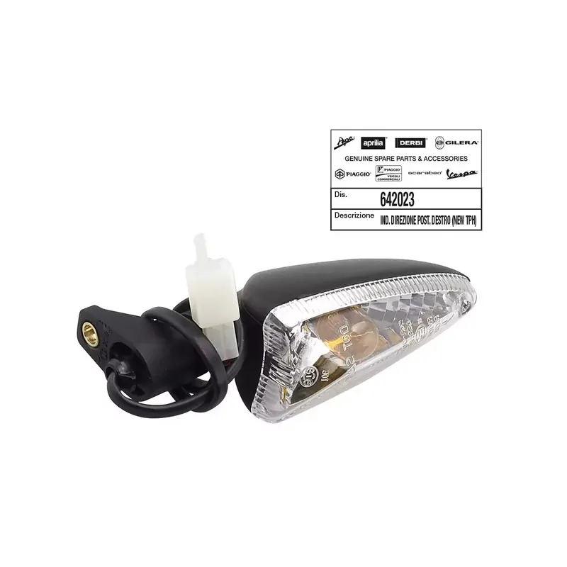 Clignotant arrière droit transparent origine Piaggio Typhoon Aprilia SR Motard 50 642023 Commander Maintenant