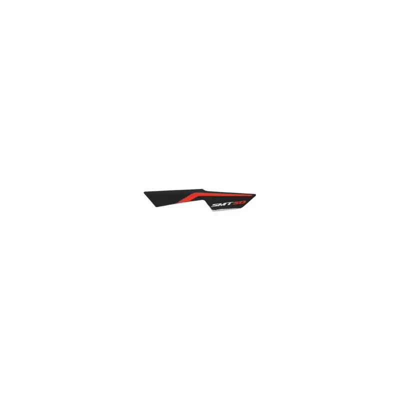 AUTOCOLLANT/STICKER/DECOR DE TETE DE FOURCHE DROITE ORIGINE PIAGGIO 50 GILERA SMT/RCR 2018/ NOIR/ROUGE – Dernière Chance