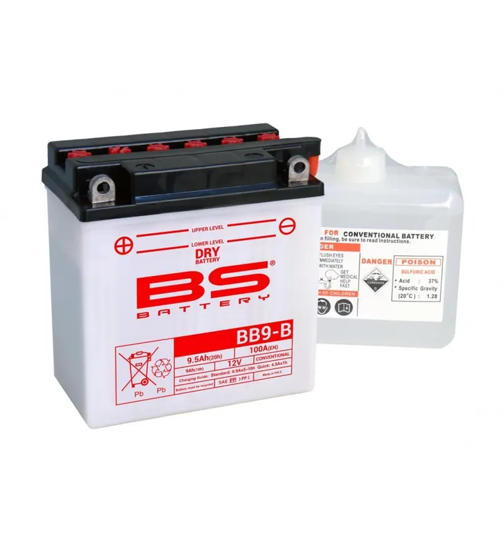 Retour Gratuit BATTERIE BS BB9-B LIVRE AVEC PACK ACIDE