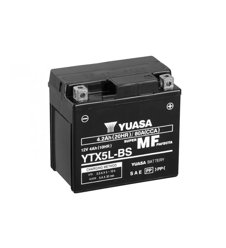 BATTERIE YUASA YTX5LBS Certifié