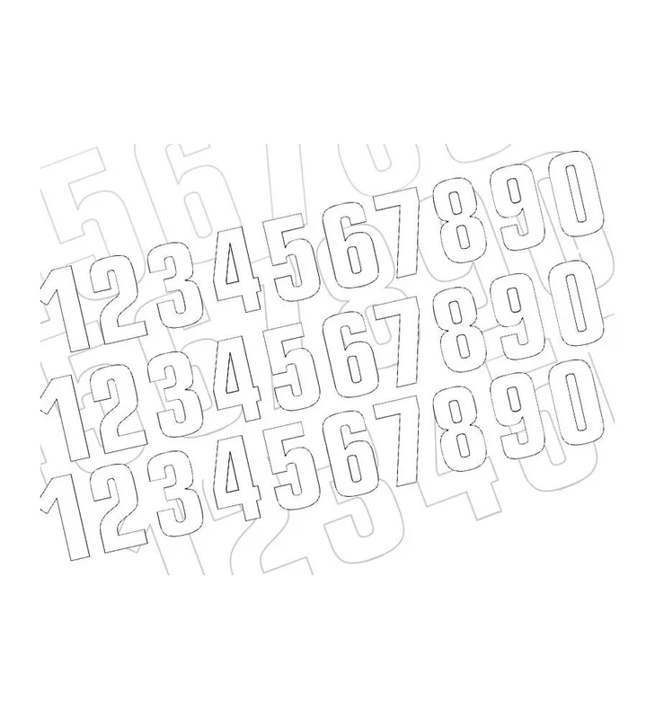 Top Vente NUMEROS DE COURSE BLANC 4 JEU DE 3 NUMEROS