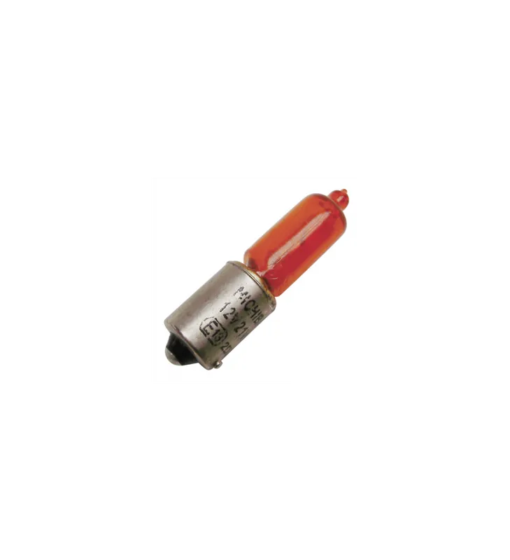 AMPOULE 12V 21W (H21W) CULOT BAX9S MINI LONG ERGOT DEPORTE ORANGE (x1) Prix Réduit