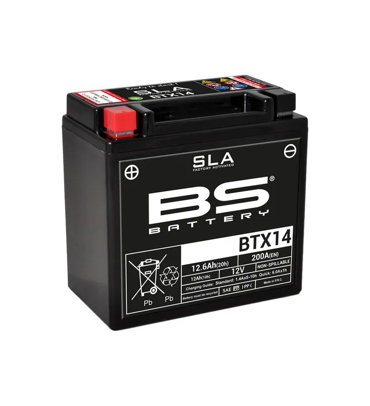Batterie BS BATTERY BTX14 SLA sans entretien activée usine Offre Du Jour