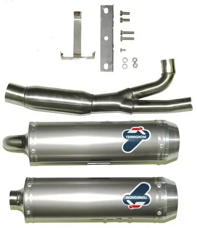 Prix Cassé 2 Silencieux Termignoni rond titane pour FZ 6 ( 2004-2010 ) RJ7 / 5VX