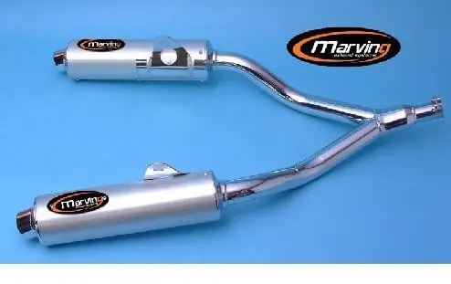 Marving 2 silencieux chrome/alu pour Suzuki GSXR1100W 96-98 Meilleure Vente