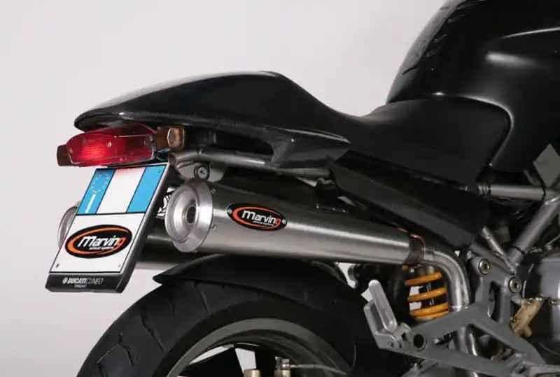 Marving 2 silencieux coniques inox pour Ducati Monster 900 Dernier Modèle