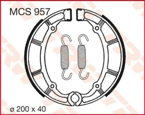 Prix Bas Paire de machoires arrières LUCAS pour Yamaha XV1000 Midnight Special
