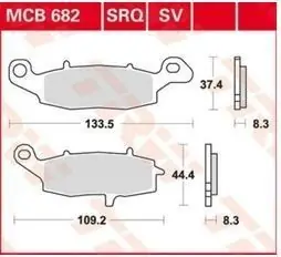 Commander Maintenant Plaquettes AV Gauche pour Kawasaki VN1500 2005-2007