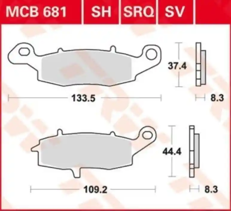 Top Vente Plaquettes AV Droit pour Kawasaki VN 1600 Classic A 2003-2008