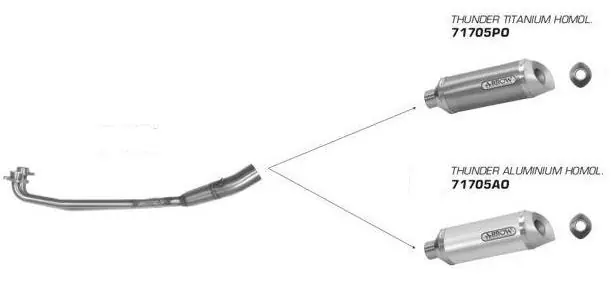 Dernière Chance Ligne complète Arrow Thunder alu T Max 2000/2003