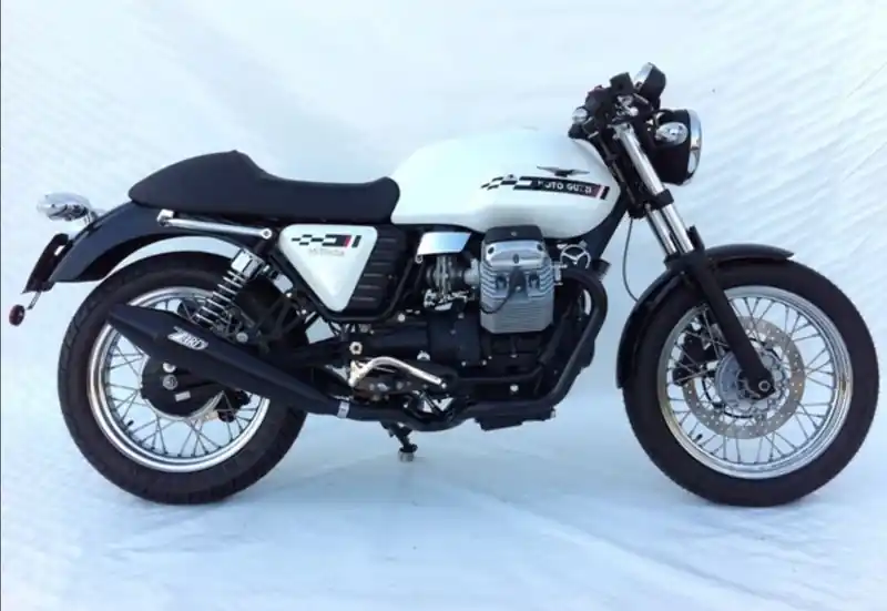 Zard ligne 2/2 inox céramique noir pour Guzzi V7 Classic et Cafe Racer Nouveauté