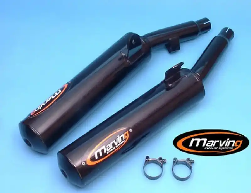 Super Prix 2 Silencieux Marving chromés noir pour FJ1200 91/97