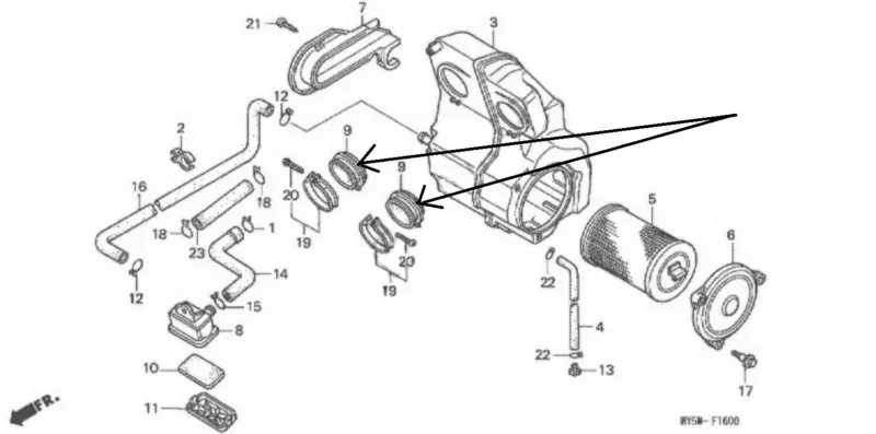 Seulement Aujourd'hui 2 Manchons d'admission pour Honda CB500 de 1994 à 2003