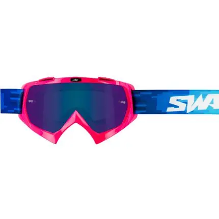 Masque cross SWAP'S PIXEL Rose + Ecran Iridium Bleu Marque
