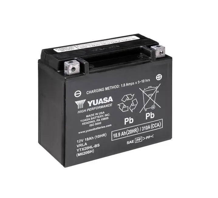 Meilleure Vente Batterie YUASA YTX20HL-BS sans entretien livrée avec pack acide 500 Sportsman Polaris