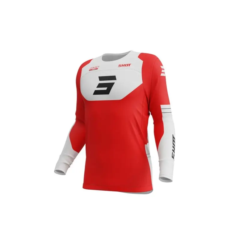Maillot SHOT 2025 Contact Shield Rouge XS – UK 38 Dernière Chance