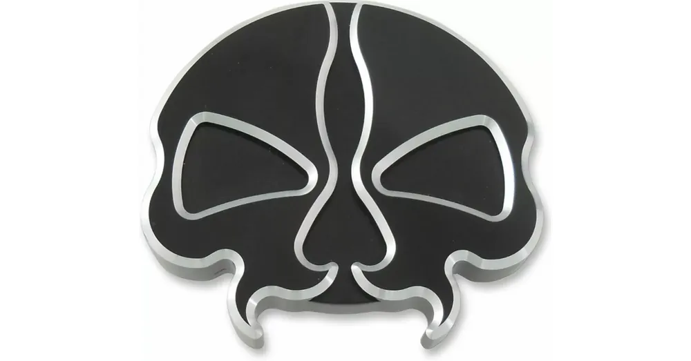 Bouchon de Réservoir Ventilé Split Skull Noir Dyna Softail Sportster XL Touring Produit De Marque