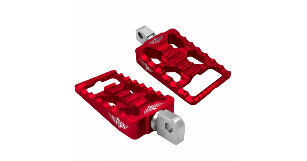 Promotion Saisonnière Repose-Pieds Pilote Heinz Bikes MX V1 Rouge Softail M8