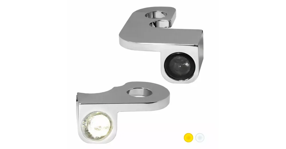 Remise Clignotants LED de Guidon avec Feu de Position Heinz Bikes Nano Serie Chromé Sportster XL 90/03