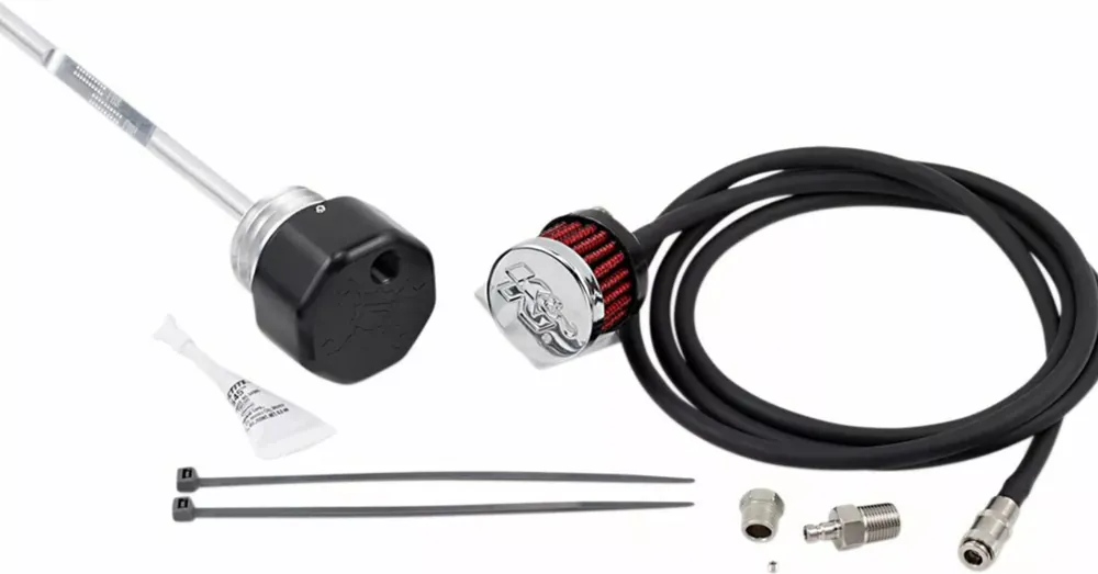 Kit Bouchon Jauge de Réservoir d'Huile Ventilé + Reniflard Feuling Noir Touring Trike Offre Limitée