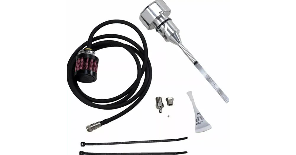 Quantité Limitée Kit Bouchon Jauge de Réservoir d&rsquo;Huile Ventilé + Reniflard Feuling Poli Softail M8