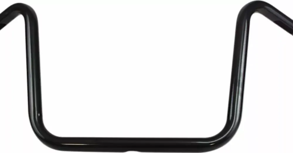 Guidon Ape Hanger Large Ø 1&Prime; Hauteur 12&Prime; Noir Brillant Offre Limitée